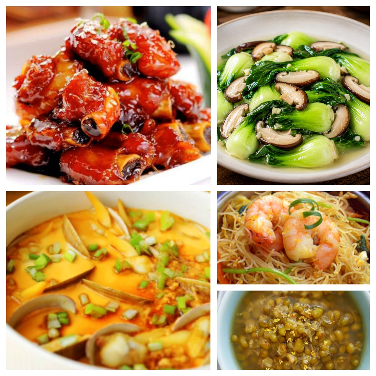 07月16日 周四经典回归:糖醋小排、白文蛤蒸蛋、香菇烧油菜、海鲜炒米粉(赠品:绿豆粥)