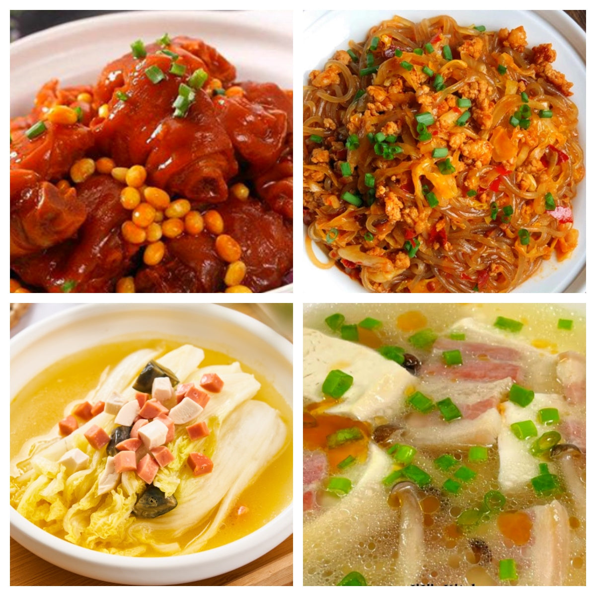 02月19日 周四麻辣鲜香: 胶原黄豆猪蹄、🌶️蚂蚁上树 、上汤娃娃菜、荠菜咸肉雷笋豆腐汤