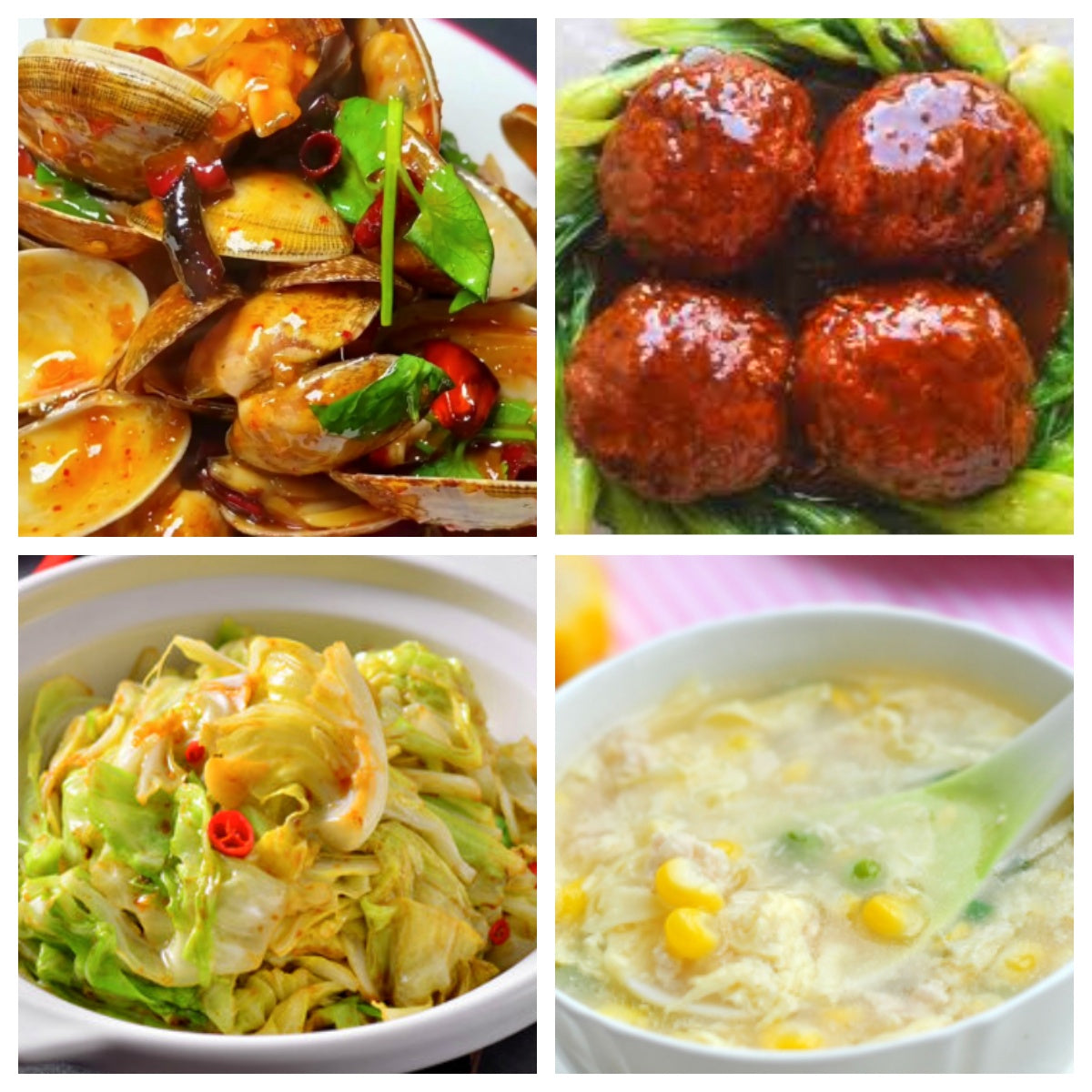 Spicy and Delicious Dish for Friday, December 19th: 🌶️ Spicy White Clams, Braised Lion's Head Meatballs, Hand-Torn Cabbage, Corn and Chicken Soup