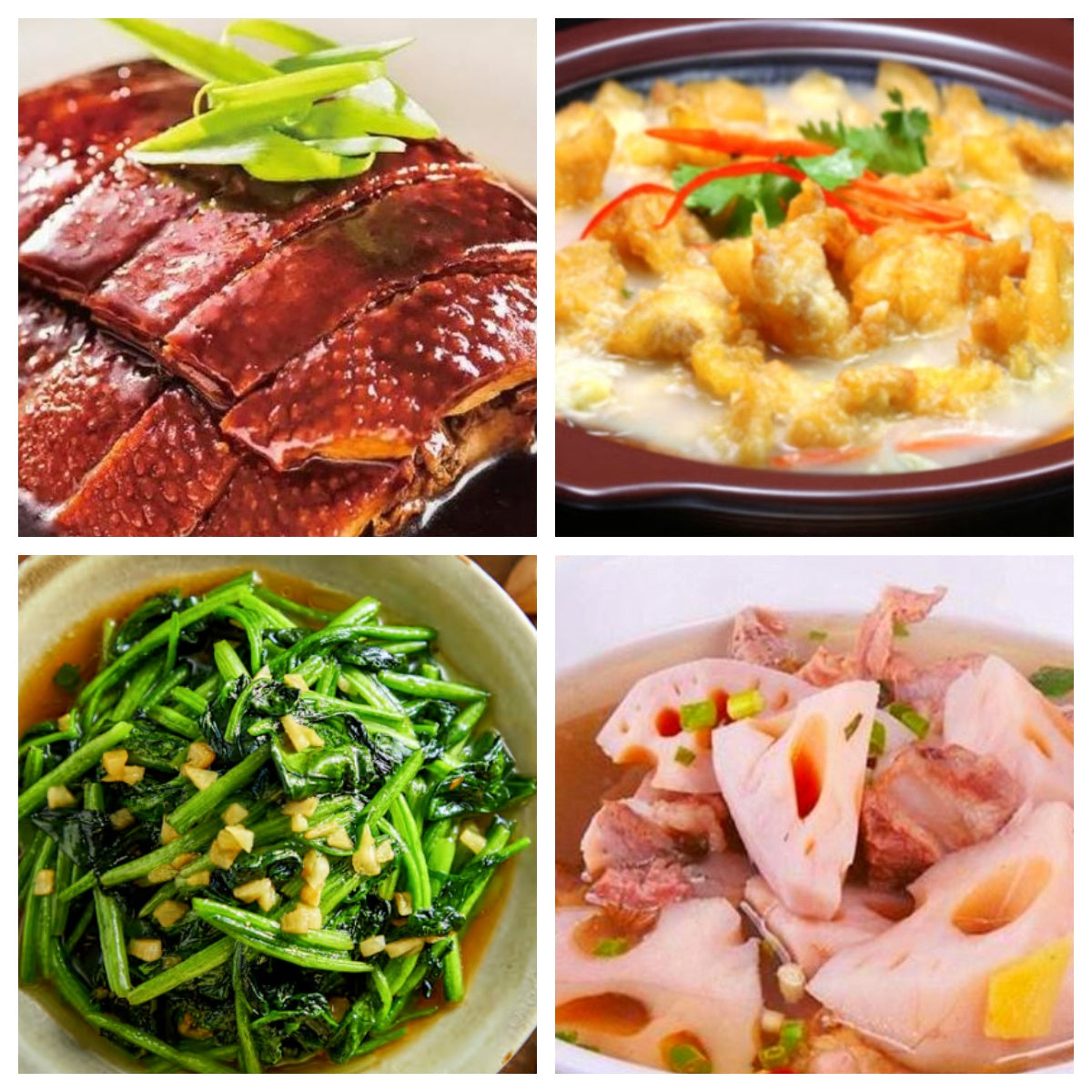 02月25日 周三经典回归:上海酱鸭、三鲜小酥肉、蒜蓉菠菜、双莲筒骨汤