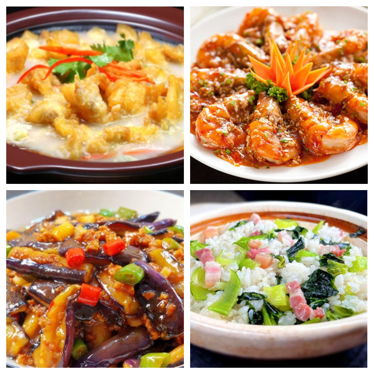 02月11日 周三经典回归:微甜微🌶️干烧大虾、三鲜小酥肉、肉末茄子、上海菜饭