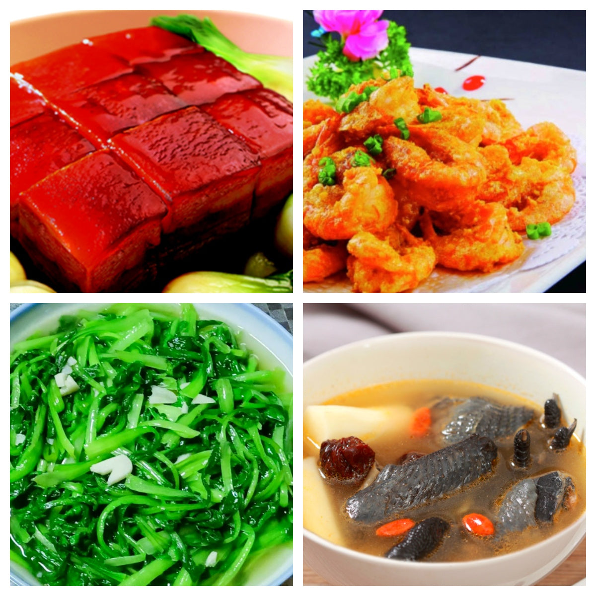 02月17日 周二麻辣鲜香:🌶️湄洲东坡肉、咸蛋黄大虾、上海小青菜、养生乌鸡汤