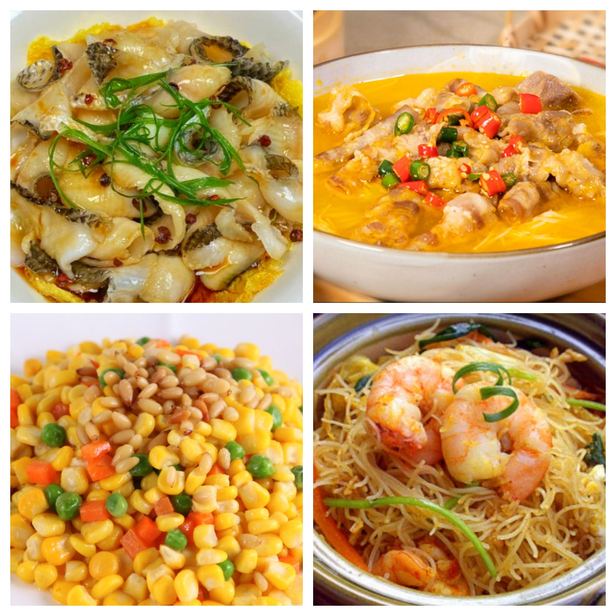 06月15日 周一麻辣鲜香:🌶️酸汤肥牛、葱油黑鱼片、松仁玉米、海鲜炒米粉