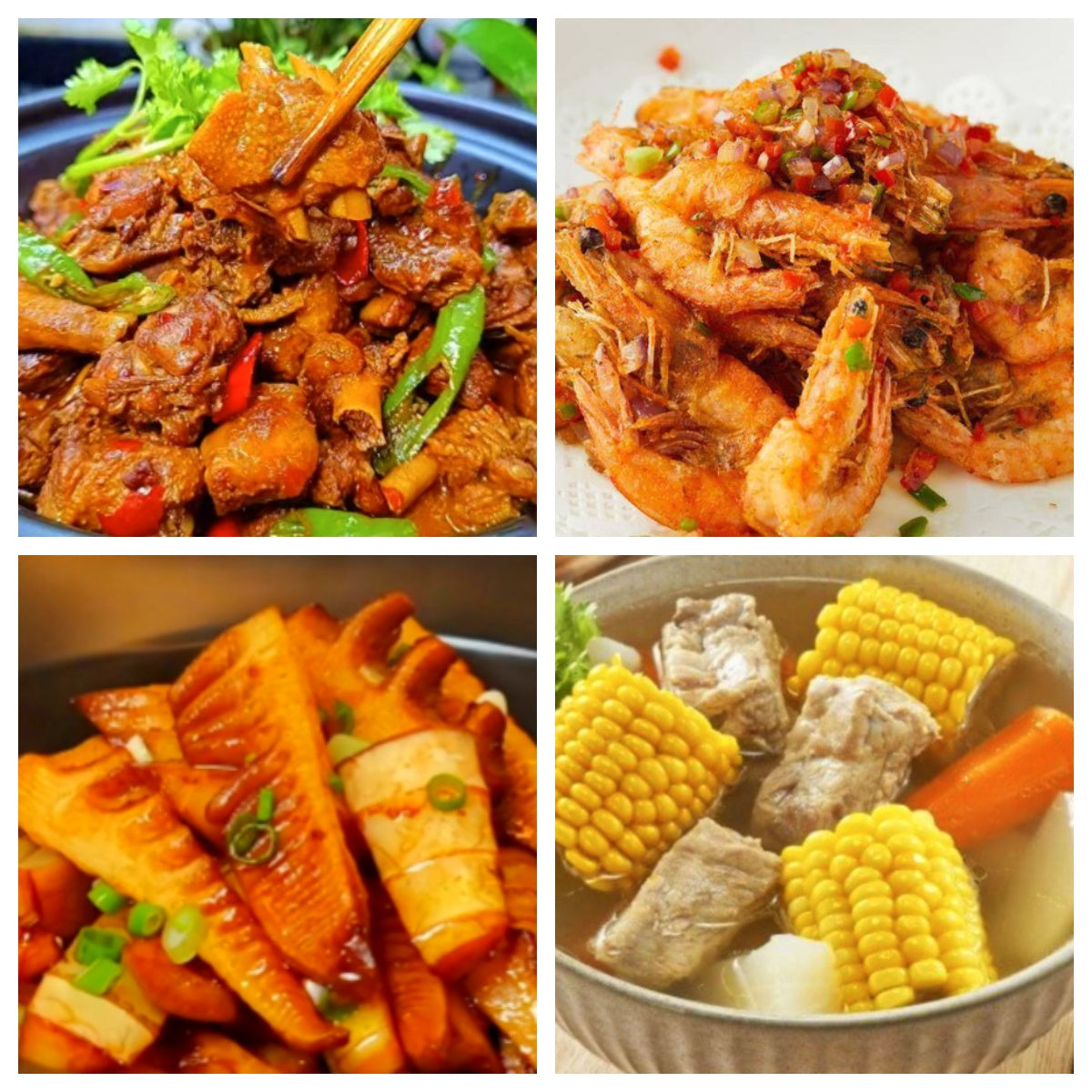 03月04日 周三麻辣鲜香: 🌶️啤酒鸭、椒盐虾、油焖嫩笋、玉米萝卜排骨汤