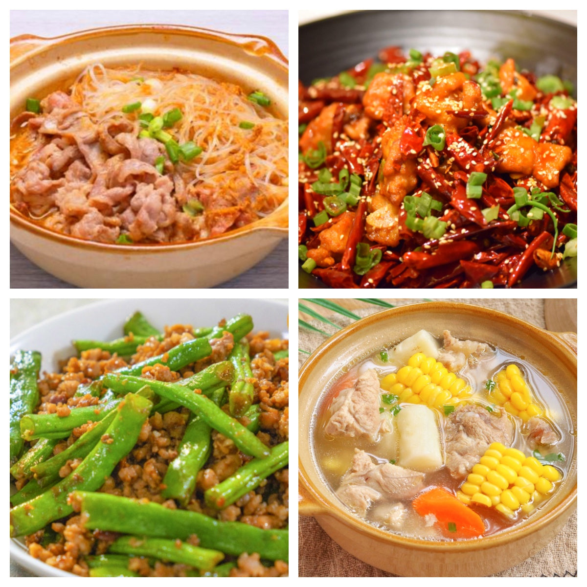Wednesday, September 3rd: Spicy and delicious: 🌶️ Spicy chicken, scallion oil beef, minced meat and cowpea, carrot and corn pork rib soup
