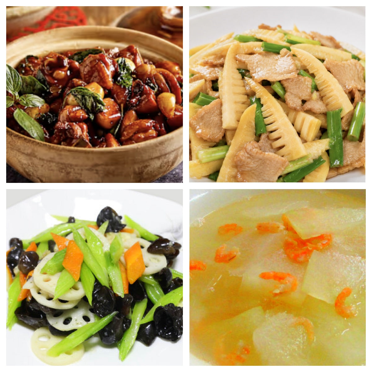 06月08日 周一经典回归:三杯鸡、嫩笋炒肉片、西芹藕片、冬瓜枸杞汤