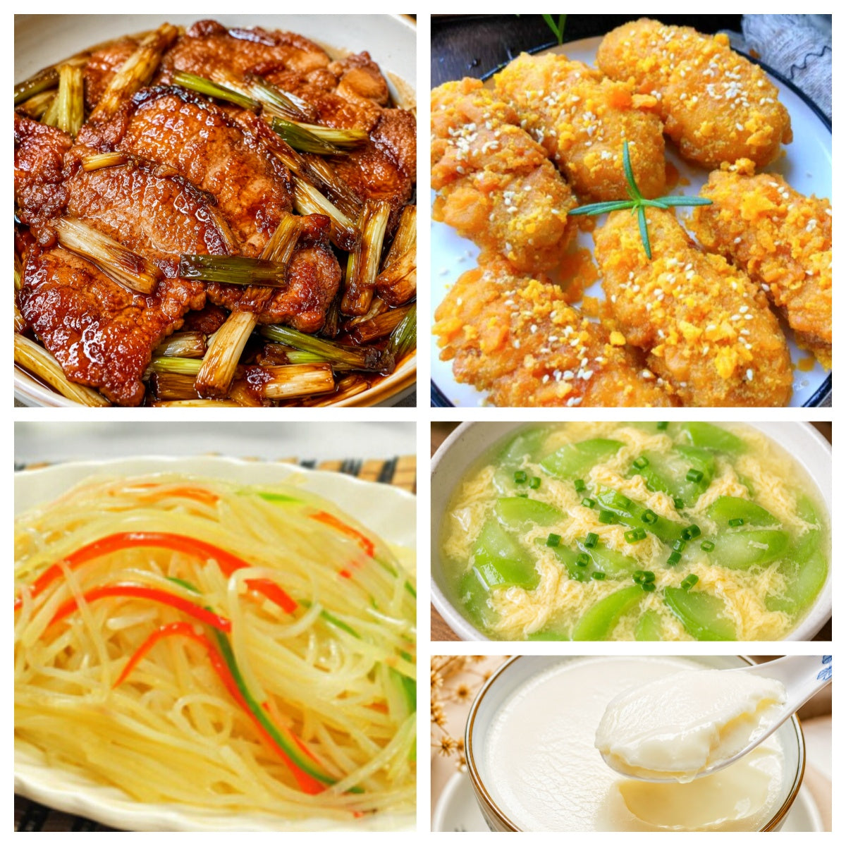 07月20日 周一家乡菜：葱烤大排、咸蛋黄鸡翅、螺丝椒炒土豆丝、丝瓜蛋花汤（赠品：双皮奶）