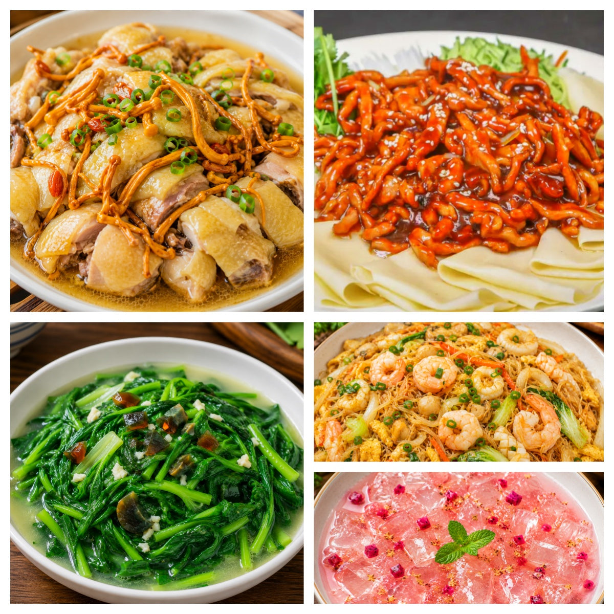 8月26日 周三经典回归：虫草花蒸鸡、京酱肉丝、上汤菠菜、海鲜炒米粉（赠品：荔枝冰粉）