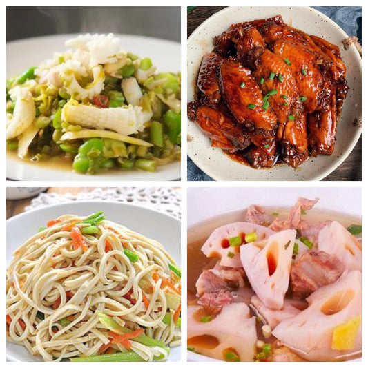 03月11日 周三经典回归：雪菜炒鱿鱼、可乐鸡翅、凉拌三丝、双莲筒骨汤