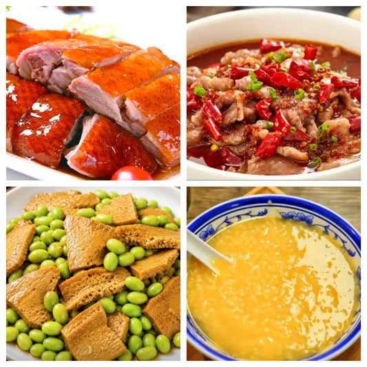 06月19日 周五麻辣鲜香：🌶️水煮牛肉、广东烧鸭、素鸡炒毛豆、小米粥