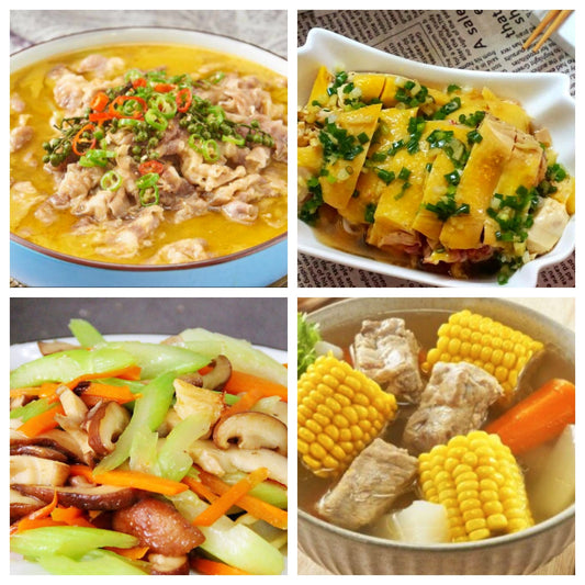 02月27日 周五麻辣鲜香：🌶️酸汤肥牛、葱油鸡、胡萝卜西芹炒香菇、玉米排骨汤