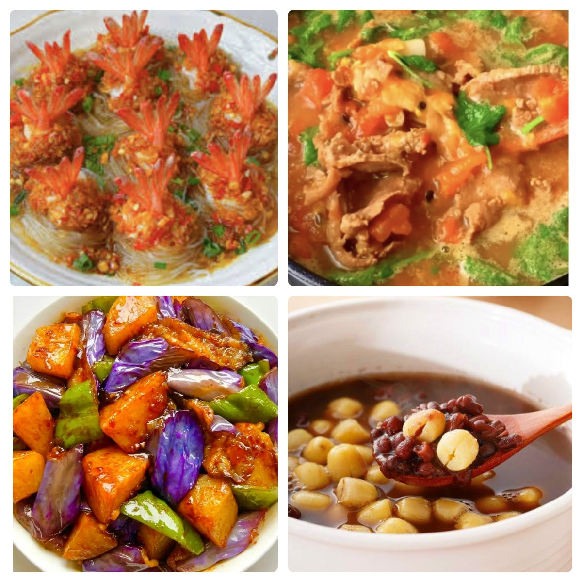 8月08日 周五麻辣鲜香：🌶️百香果金针菇酸汤牛肉、虾滑粉丝煲、茄角之恋、红豆莲子羹