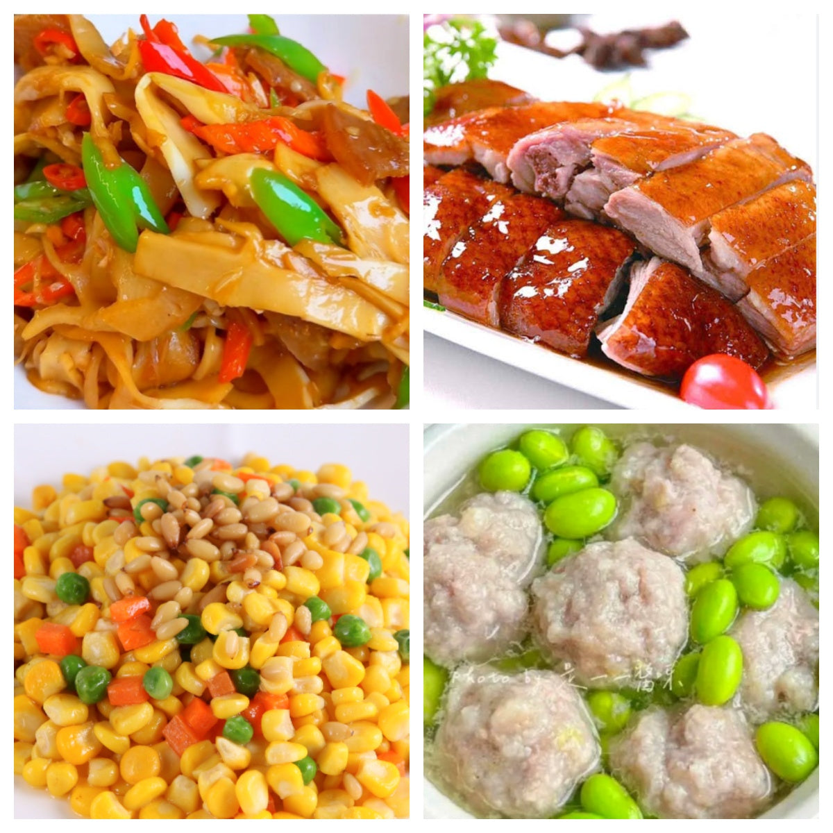 02月26日 周四家乡菜：嫩竹笋炒肉片、广东烧鸭、松仁玉米（含松仁）、毛豆肉丸汤