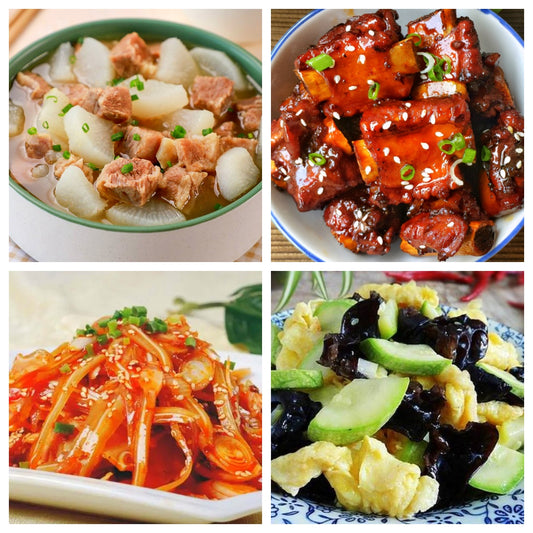 Saturday, September 6th: Hometown cuisine: Beef brisket with carrot in clear soup, sweet and sour spareribs, cold-mixed pig ears, stir-fried zucchini with black fungus and eggs