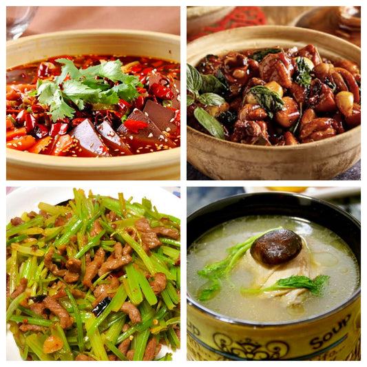 03月23日 周一经典回归：🌶️毛血旺、三杯鸡、芹菜炒肉丝、养生鸡汤