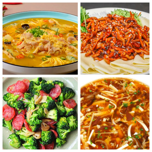 11月24日 周一经典回归：微🌶️酸汤肥牛、京酱肉丝（含葱丝/鸭饼）、腊味西兰花、酸辣汤