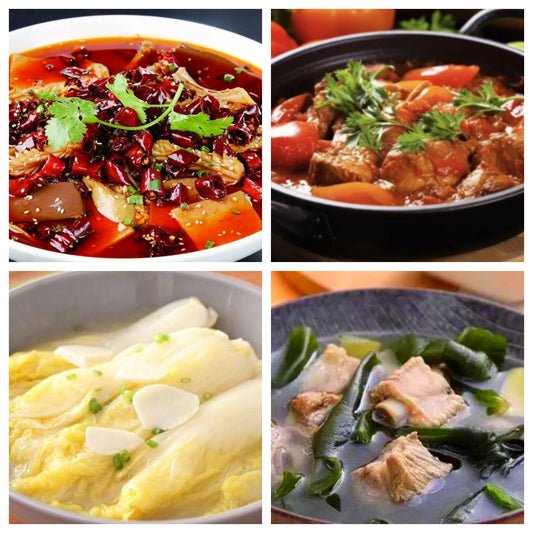 05月07日 周四麻辣鲜香：🌶️毛血旺、番茄牛腩、葱油娃娃菜、海带排骨汤
