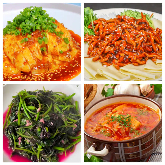 05月21日 周四麻辣鲜香：🌶️口水鸡、京酱肉丝、蒜蓉红苋菜、罗宋汤