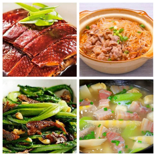 02月24日 周二经典回归：上海酱鸭、葱油肥牛、豆豉鲮鱼炒A菜、腌笃鲜