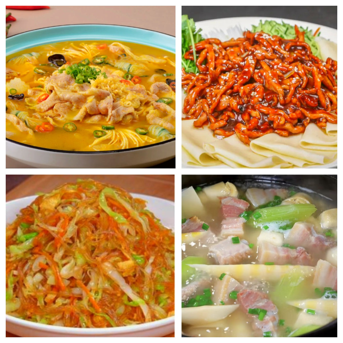 11月27日 周四经典回归：微🌶️酸汤肥牛、京酱肉丝（含葱丝/鸭饼）、包心菜粉丝、腌笃鲜