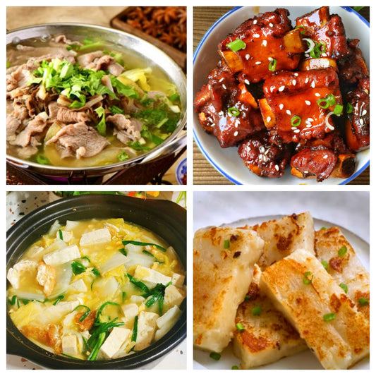 4月26日 周六家乡菜：翘脚牛肉、糖醋排骨、白菜豆腐煲、萝卜糕