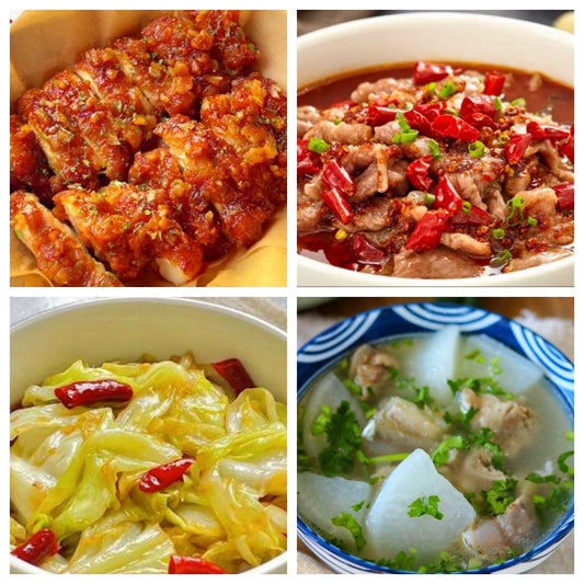 06月09日 周二麻辣鲜香：🌶️水煮牛肉、蜂蜜黄油鸡排、炝炒包心菜、萝卜筒骨汤