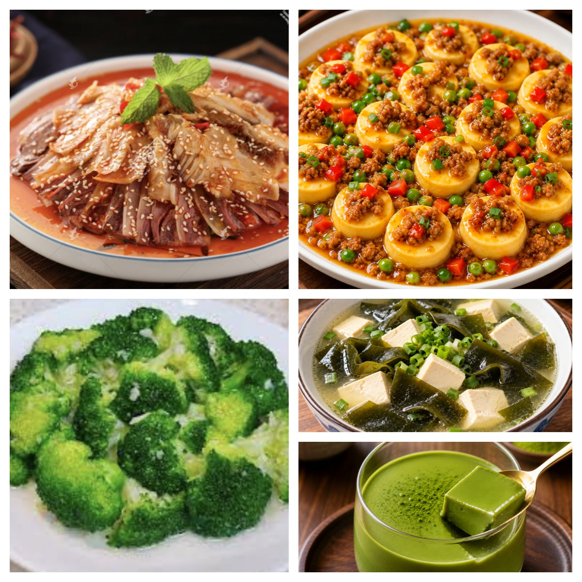 9月15日 周二麻辣鲜香：夫妻肺片🌶️、肉末玉子豆腐、蒜蓉西兰花、海带豆腐汤（赠品：抹茶冻）