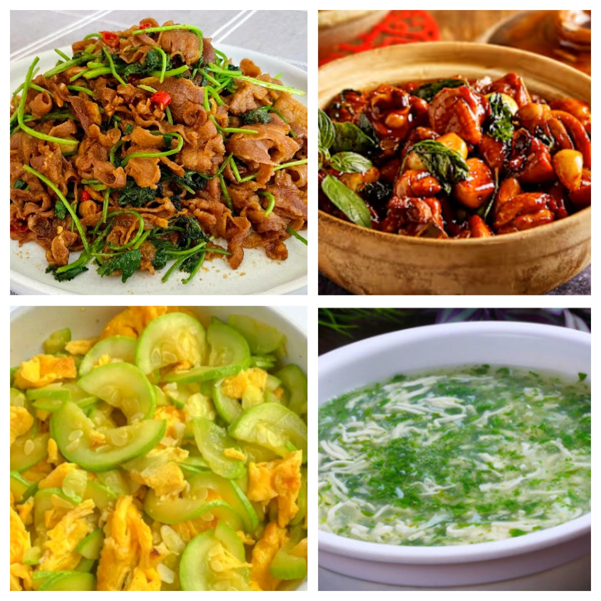 11月25日 周二麻辣鲜香：微🌶️孜然羊肉、三杯鸡、西葫芦炒蛋 、荠菜鱼丝豆腐羹