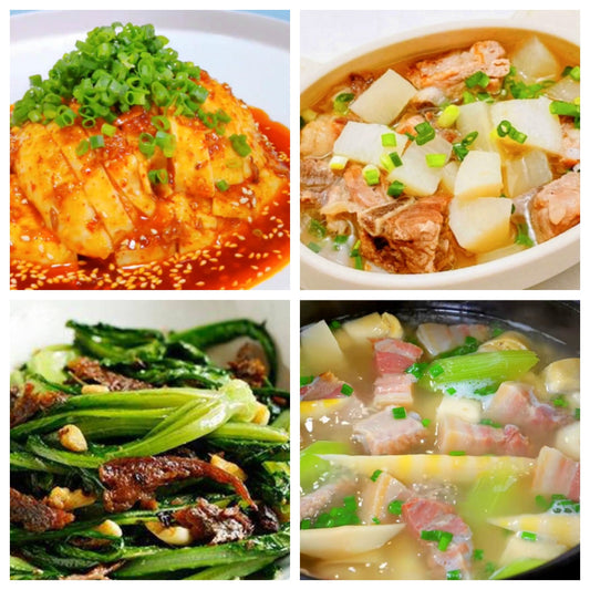 02月24日 周二麻辣鲜香：🌶️花果山馋嘴鸡、清汤萝卜排骨、豆豉鲮鱼炒A菜、腌笃鲜