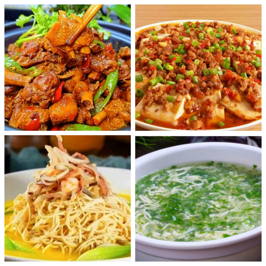 02月10日 周二麻辣鲜香：🌶️啤酒鸭、肉末豆腐、大煮干丝、荠菜鱼丝羹