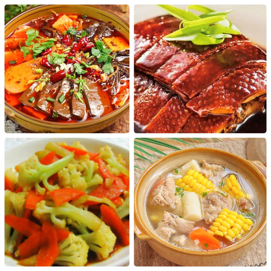 Thursday, August 7th: Classics Return: 🌶️ Maoxuewang, Shanghai Braised Duck, Assorted Cauliflower, Carrot, Corn and Pork Rib Soup