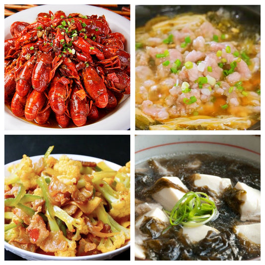 Saturday, August 30th: Spicy and Delicious: 🌶️ Spicy Crayfish, Sour Cabbage and Pork, Bacon-Stir-fried Cauliflower, Seaweed and Shrimp Soup with Tofu
