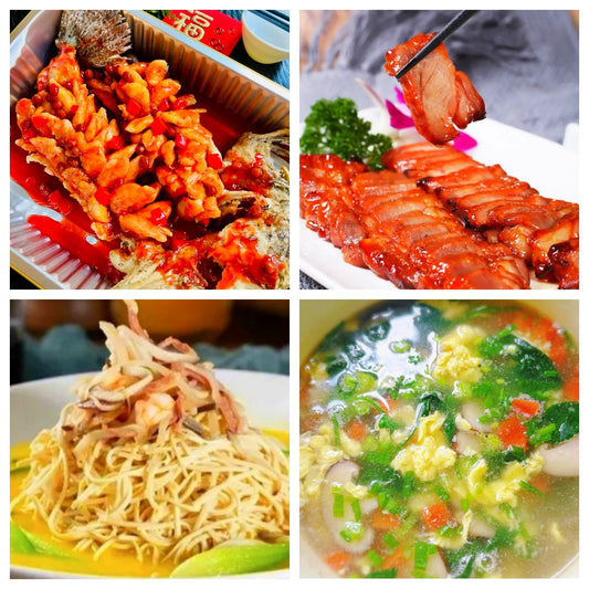 02月06日 周五养生系列：松鼠鱼（含松子）、叉烧、大煮干丝、鲜蔬芙蓉汤