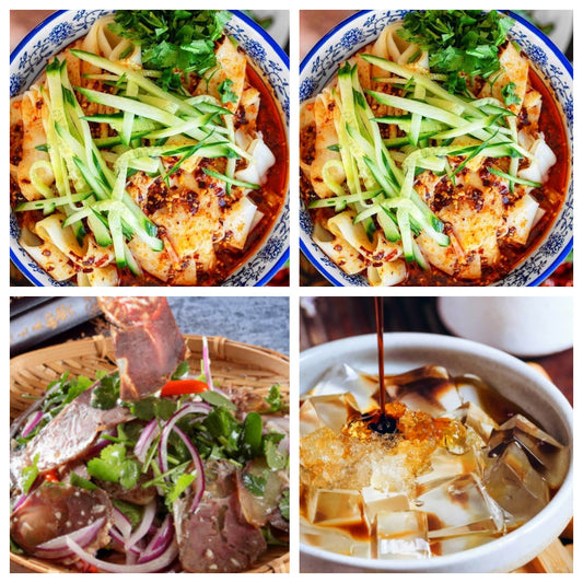 4月25日 周五凉皮套餐：凉皮2盒、🌶️ 延边牛肉、冰粉1盒
