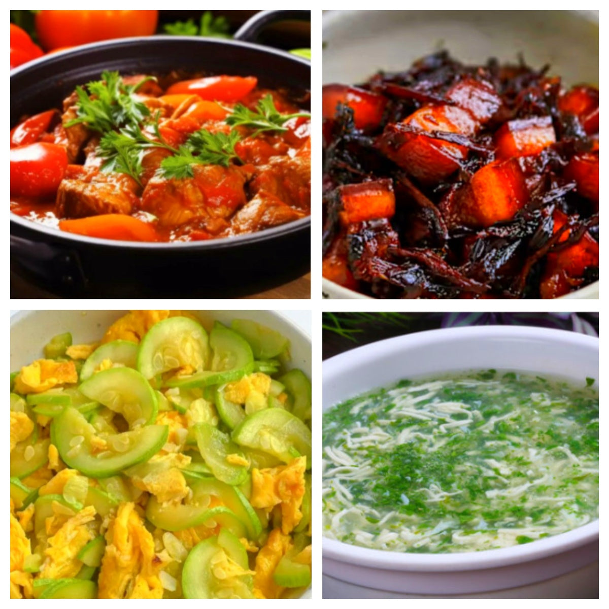 11月25日 周二家乡菜：番茄牛腩、梅干菜烧肉、西葫芦炒蛋 、荠菜鱼丝豆腐羹