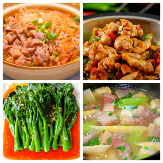 04月18日 周六麻辣鲜香：🌶️香辣牛蛙、葱爆牛、炒时蔬、腌笃鲜