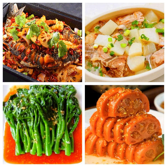 05月23日 周六麻辣鲜香：🌶️麻辣烤鱼、清汤萝卜排骨、炒时蔬、桂花糖藕