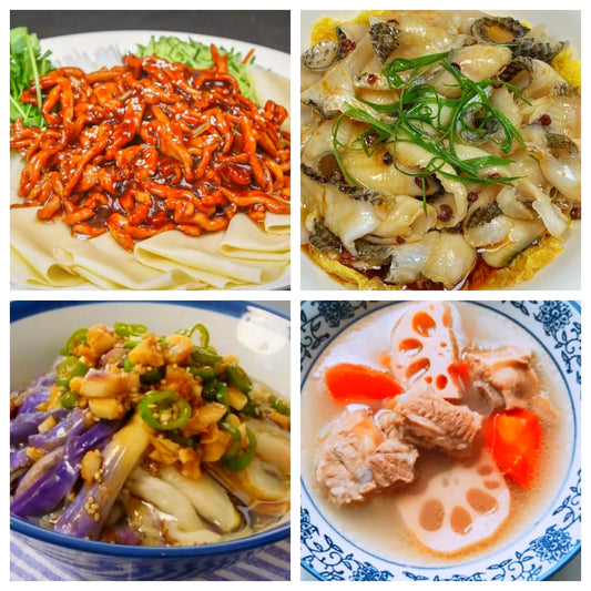 Friday, August 29th: Classic dishes return: Scallion Fish Fillet, Beijing Sauce Shredded Pork (with scallions and duck pancakes), Shredded Eggplant Salad, Lotus Root, Peanut and Pork Bone Soup (with peanuts)