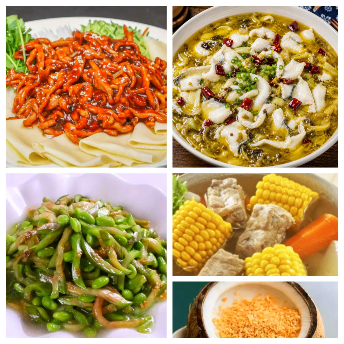 07月29日 周三麻辣鲜香：🌶️酸菜鱼片、京酱肉丝、茄子青椒炒毛豆子、玉米排骨汤（赠品：双皮奶）
