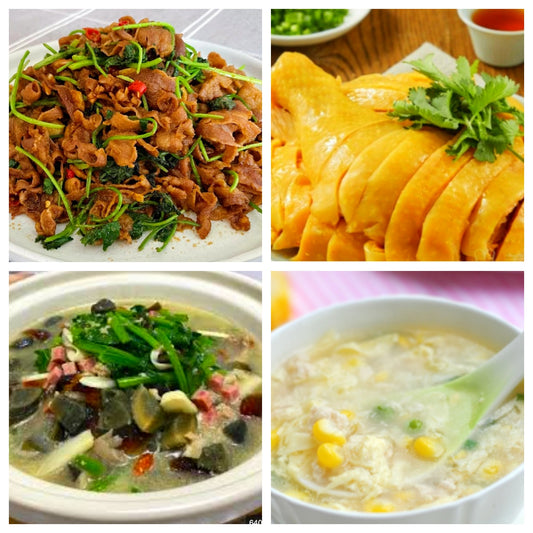 05月13日 周三麻辣鲜香：🌶️孜然羊肉、上海三黄鸡、上汤菠菜、玉米鸡茸羹