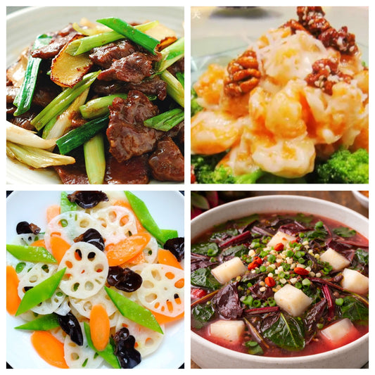 04月21日 周二经典回归：核桃虾、葱爆牛、荷塘月色、苋菜山药汤