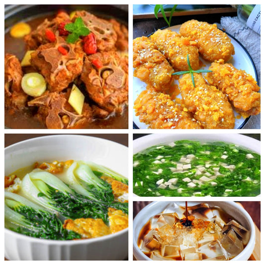 07月28日 周二经典回归：咸蛋黄鸡翅、酱香牛背骨、上汤奶白菜、荠菜豆腐羹（赠品：冰粉）