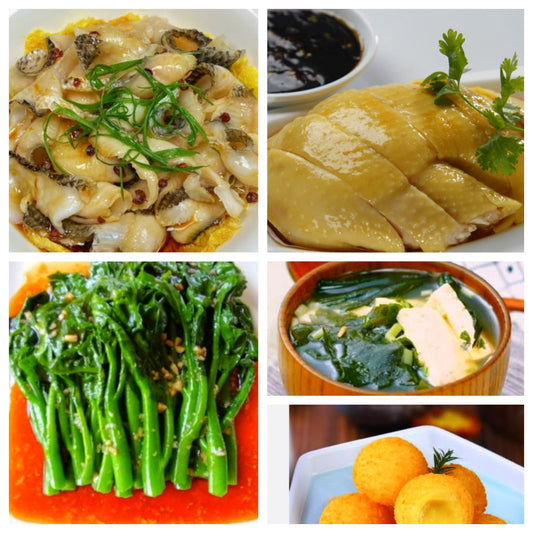 07月27日 周一经典回归：葱油鱼片、上海三黄鸡、蚝油油菜、MISO海带豆腐汤（赠品：炸榴莲球）