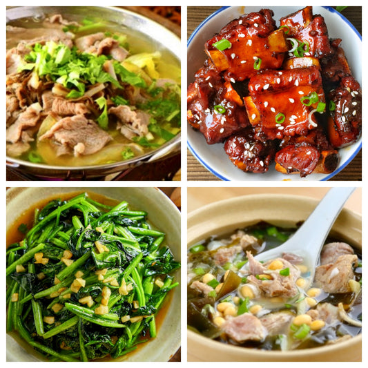 03月30日 周一经典回归：跷脚牛肉 （含蘸料）、糖醋小排、蒜蓉菠菜、海带排骨汤